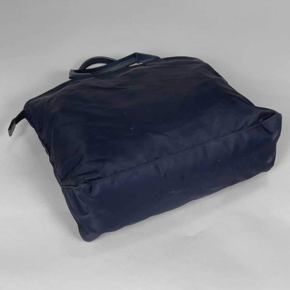 Prada PRADA Tote Bag, Logo Plate, 2-Way, Nylon, Navy, BN2387, Women's - Picture 2 of 9